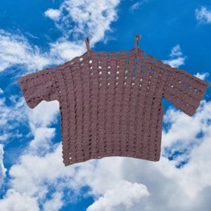 ☆Crochet off-the-shoulder sweater top☆